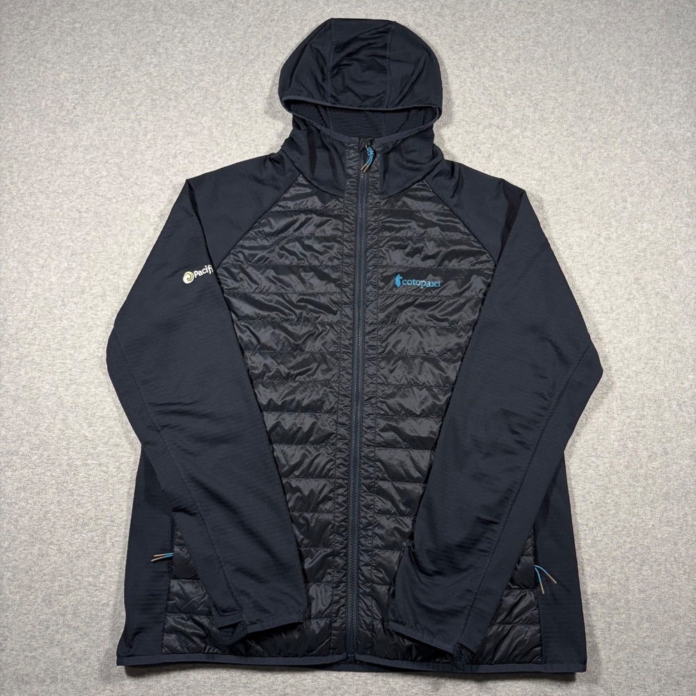 Cotopaxi Capa Hybrid Insulated Hooded Jacket Men XL Black Blue Embroidered